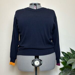 Navy Colorblock Sweater